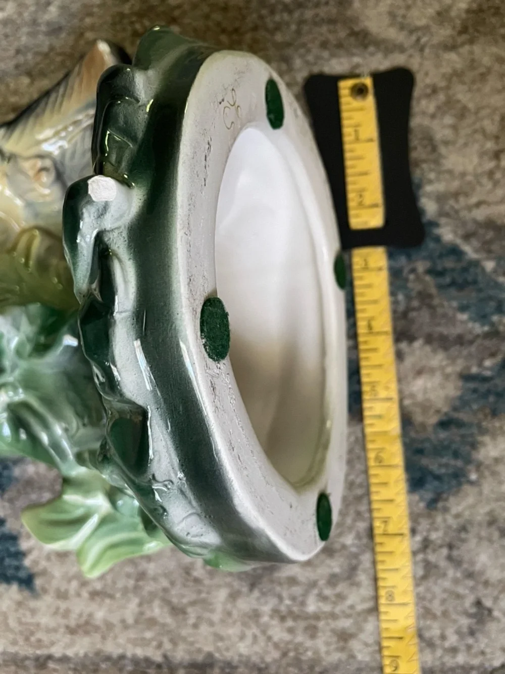 Vintage Italian Ceramic Porcelain Majolica? Parrot Bird Statue Figure 12